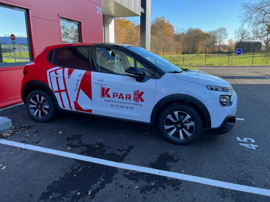 Flocage voiture Kpark : publicité pour entreprise