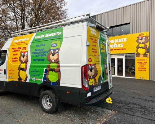 Marquage publicitaire camion